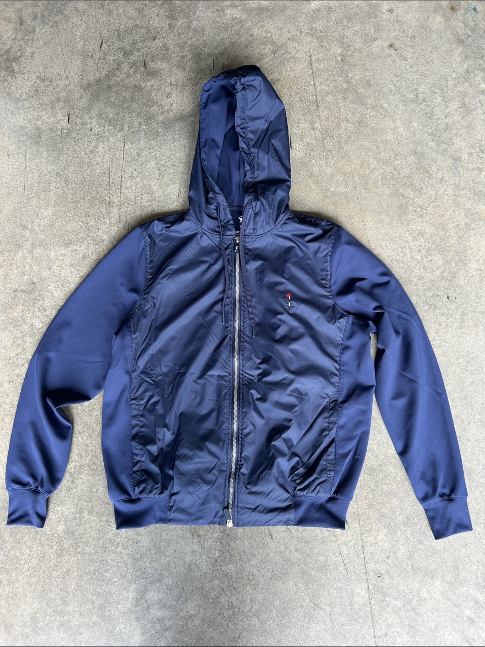 Fairway & Greene F&G Tech Golf Jacket Men’s Small Navy Blue Full Zip Hooded